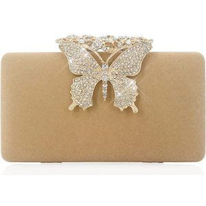 NEW Sparkling Bling Swarovski Crystal Rhinestone Clutch Butterfly Purse …